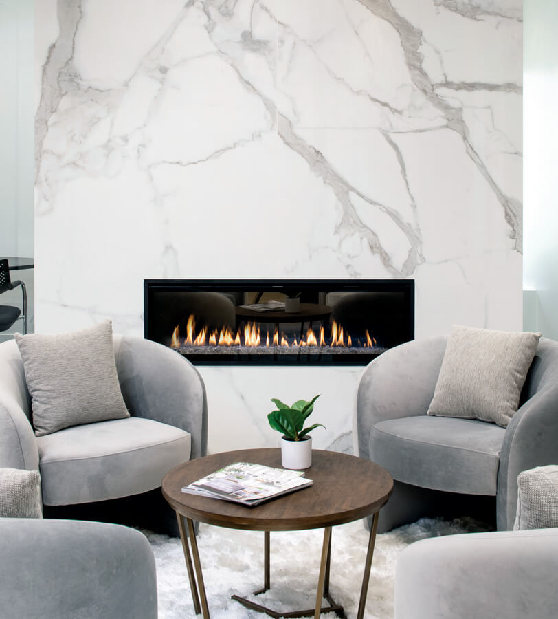 Porcelain Installation Fireplace Surround